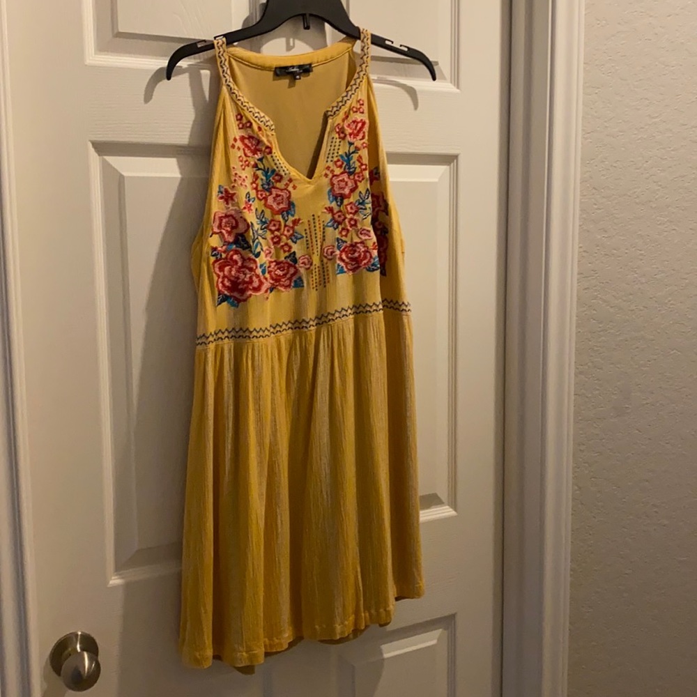Yellow floral dress